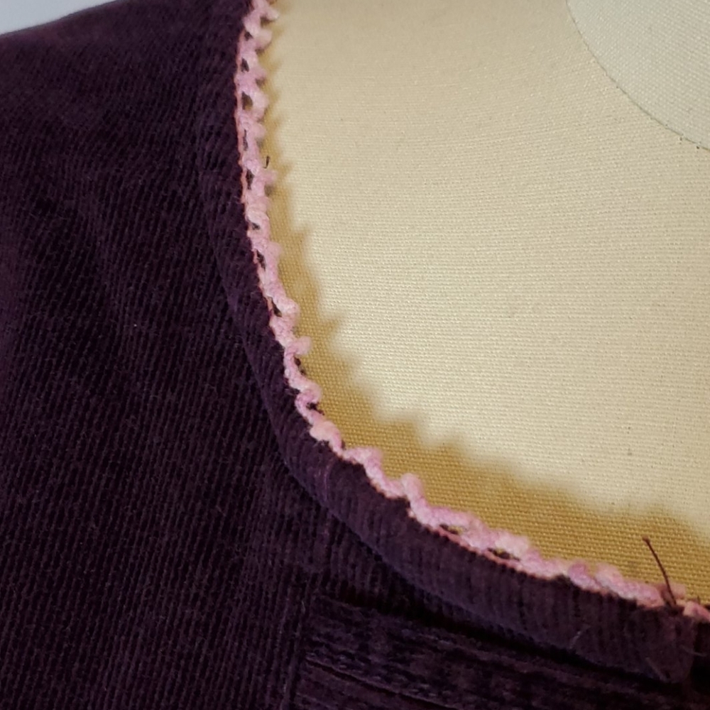 FADS, 12, Vtg purple long sleeve modest dress - Picture 3 of 9